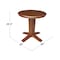 International Concepts 30 in. Solid Wood Round Top Pedestal Dining Table - 29.9 in. High, Distressed Oak K42-30RT-23B - alternate 3